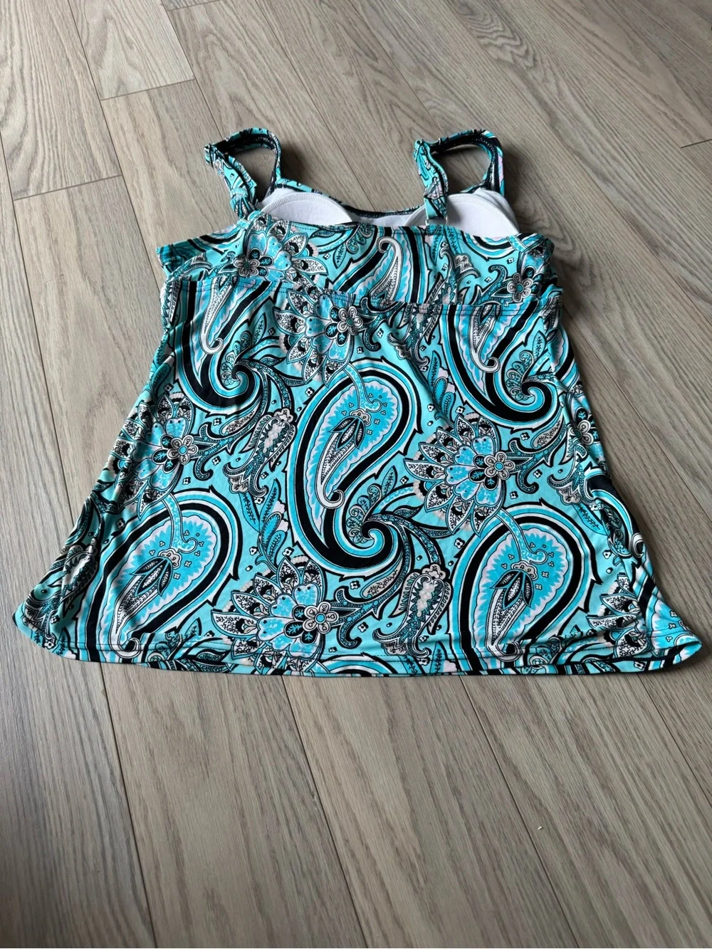 St. John's Bay Turquoise Paisley Women’s Tankini top